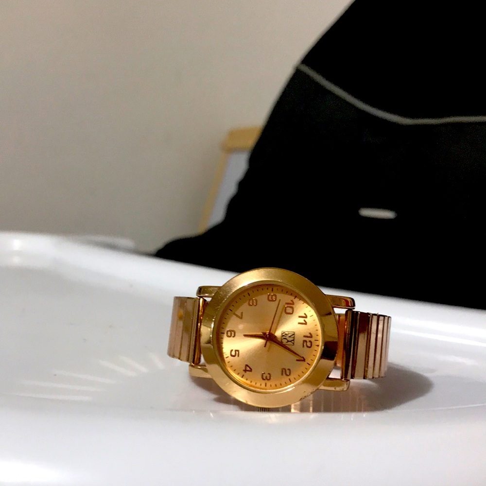 Rose gold watch